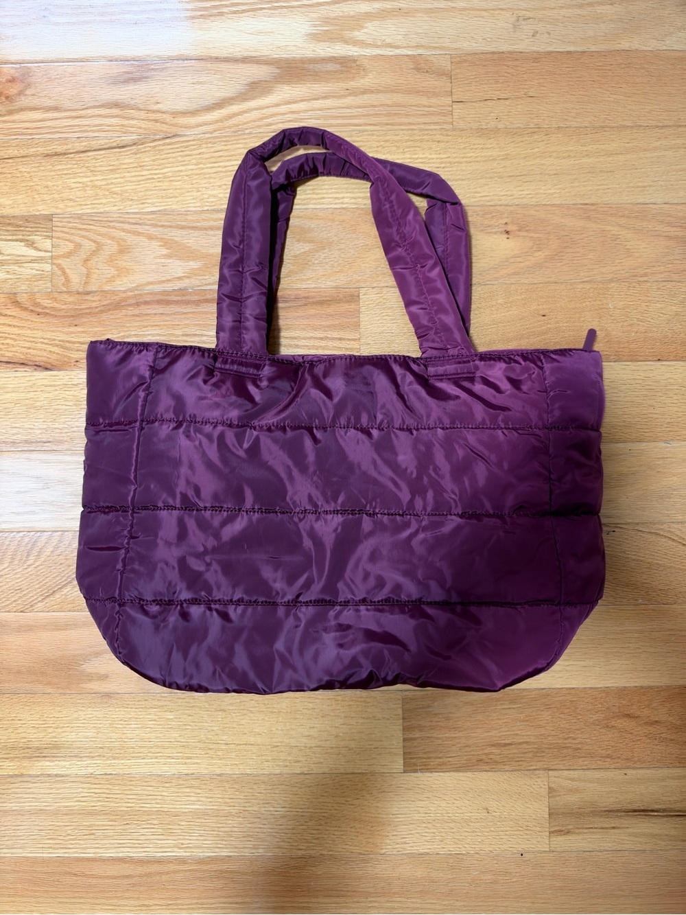 Splits59 Quilted Plum Tote - Puffer Shoulder Bag